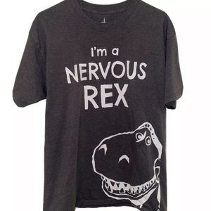 Disney Parks Toy Story 4 Im A Nervous Rex T Shirt Adult Large Gray Disney World